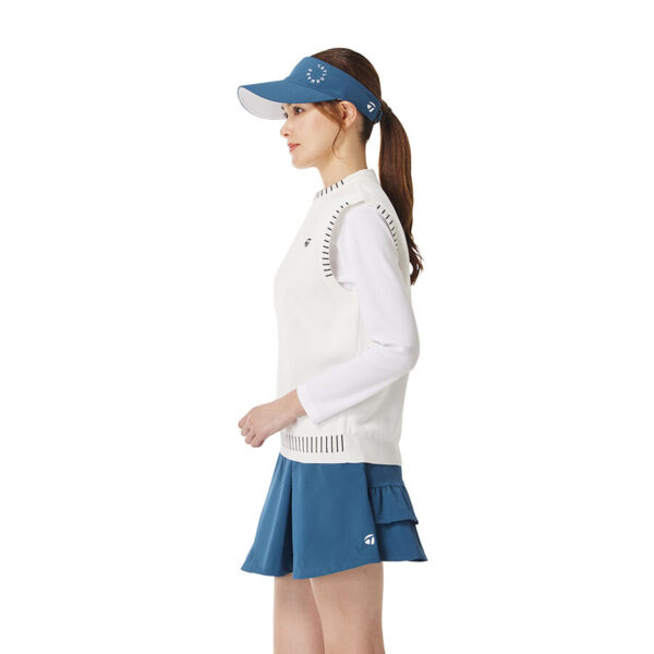 Áo Gile Golf Nữ Cổ Tròn TaylorMade TL530 Màu Trắng (4)