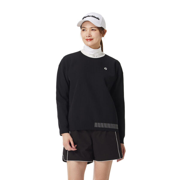 Áo Len Golf Nữ Cổ Tròn Bo Viền TL529 TaylorMade Màu Đen (5)