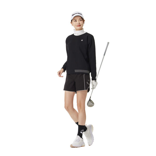Áo Len Golf Nữ Cổ Tròn Bo Viền TL529 TaylorMade Màu Đen (6)