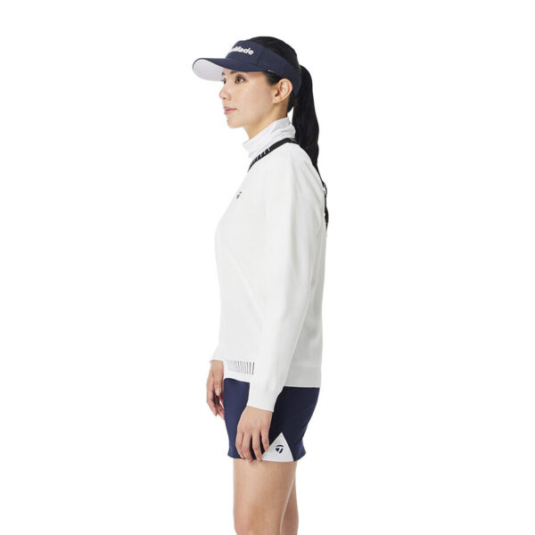 Áo Len Golf Nữ Cổ Tròn Bo Viền TL529 TaylorMade Màu Trắng (4)
