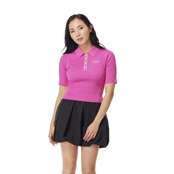 Áo Polo Len Golf Nữ TM×UA TL584 TaylorMade Màu Hồng (1)
