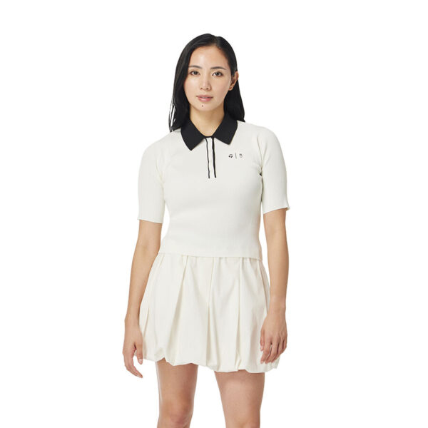 Áo Polo Len Golf Nữ TM×UA TL584 TaylorMade Màu Trắng (1)