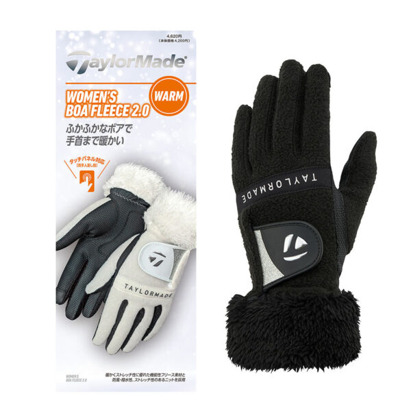 Găng Tay Golf Nữ Boa Fleece TL609 TaylorMade Màu Đen (1)