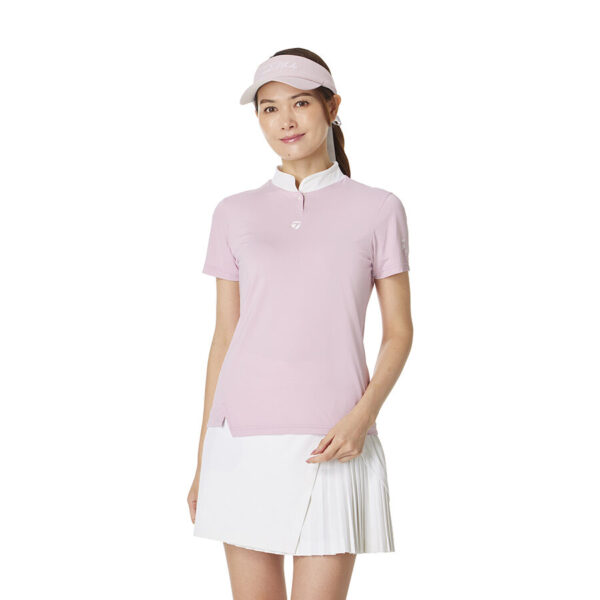 Áo golf nữ ngắn tay cổ mock xẻ tà TaylorMade TL817