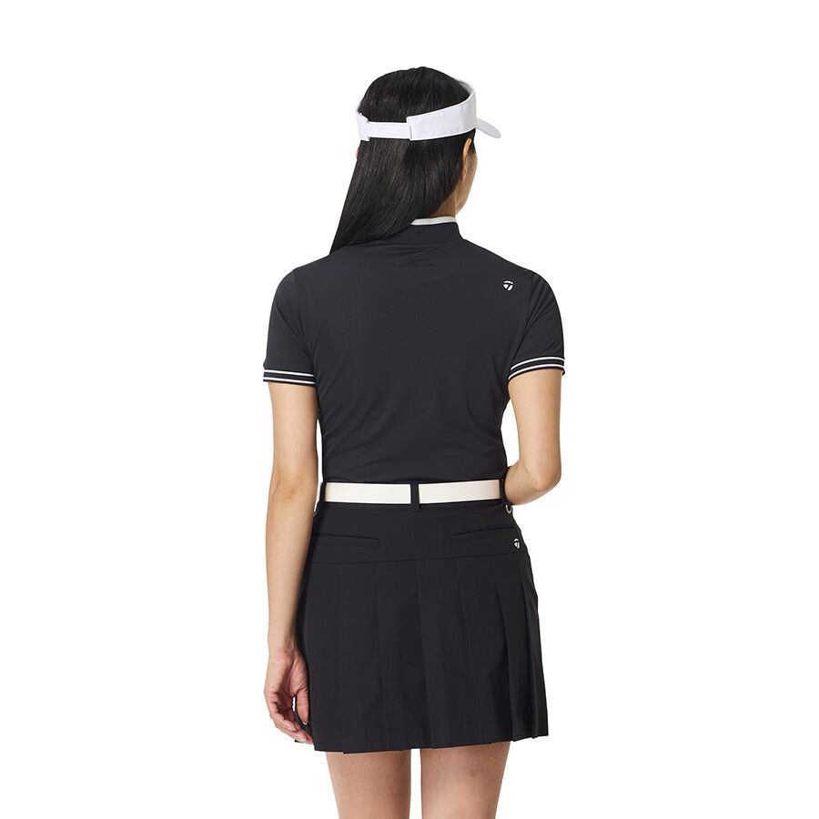 Áo golf nữ Fake Layered S/S Mock TaylorMade TO067 7 Ao golf nu Fake Layered SS Mock TaylorMade TO067 mau den 3