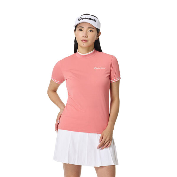 Áo golf nữ Fake Layered S/S Mock TaylorMade TO067 24 Ao golf nu Fake Layered SS Mock TaylorMade TO067 mau san ho 1
