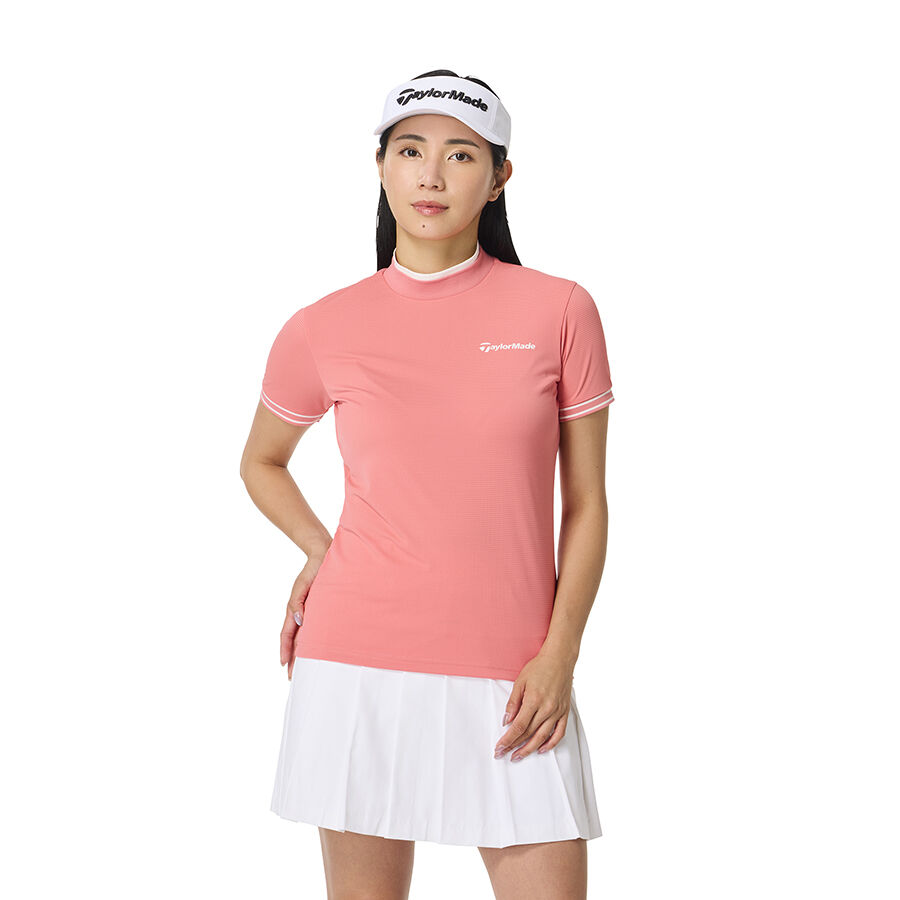 Áo golf nữ Fake Layered S/S Mock TaylorMade TO067 9 Ao golf nu Fake Layered SS Mock TaylorMade TO067 mau san ho 1