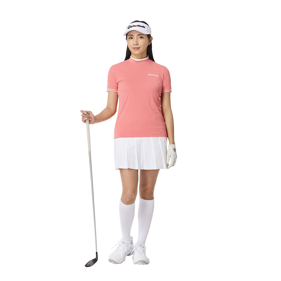 Áo golf nữ Fake Layered S/S Mock TaylorMade TO067 10 Ao golf nu Fake Layered SS Mock TaylorMade TO067 mau san ho 2