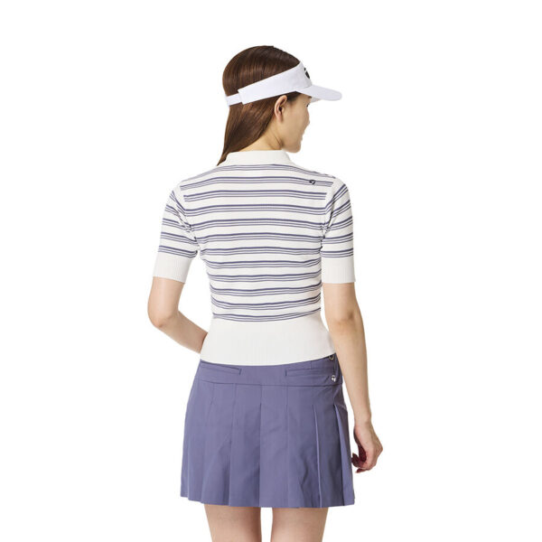 Ao polo golf nu Stripe Knit SS TaylorMade TO066 Mau trang 3
