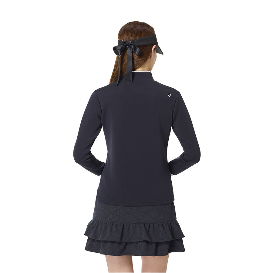 Áo golf nữ Single Jersey Bicolor L/S Mock TaylorMade TO101 7 Ao golf nu Single Jersey Bicolor LS Mock TaylorMade TO101 Mau Den 3