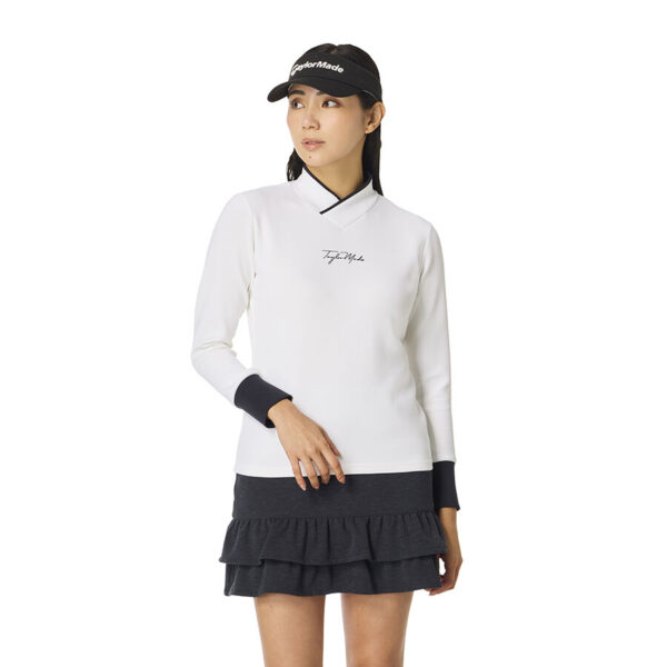 Áo golf nữ Single Jersey Bicolor L/S Mock TaylorMade TO101 20 Ao golf nu Single Jersey Bicolor LS Mock TaylorMade TO101 Mau Trang 1