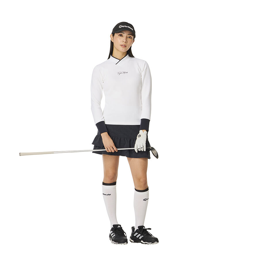 Áo golf nữ Single Jersey Bicolor L/S Mock TaylorMade TO101 10 Ao golf nu Single Jersey Bicolor LS Mock TaylorMade TO101 Mau Trang 2