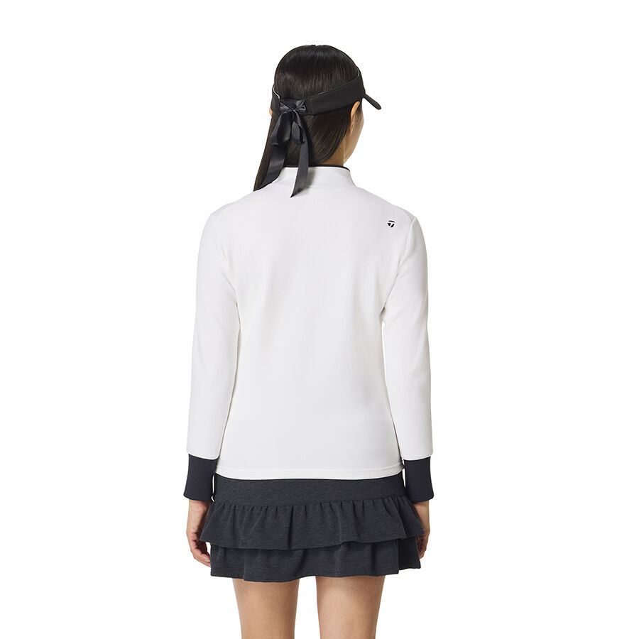 Áo golf nữ Single Jersey Bicolor L/S Mock TaylorMade TO101 11 Ao golf nu Single Jersey Bicolor LS Mock TaylorMade TO101 Mau Trang 3