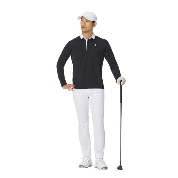 Áo polo Soft Smooth Jacquard Collar L/S TaylorMade TO022 9 Ao polo Soft Smooth Jacquard Collar LS TaylorMade TO022 Mau Den 2