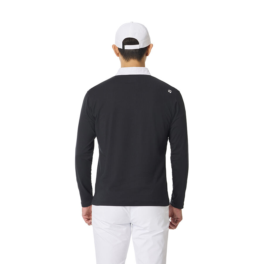 Áo polo Soft Smooth Jacquard Collar L/S TaylorMade TO022 3 Ao polo Soft Smooth Jacquard Collar LS TaylorMade TO022 Mau Den 3