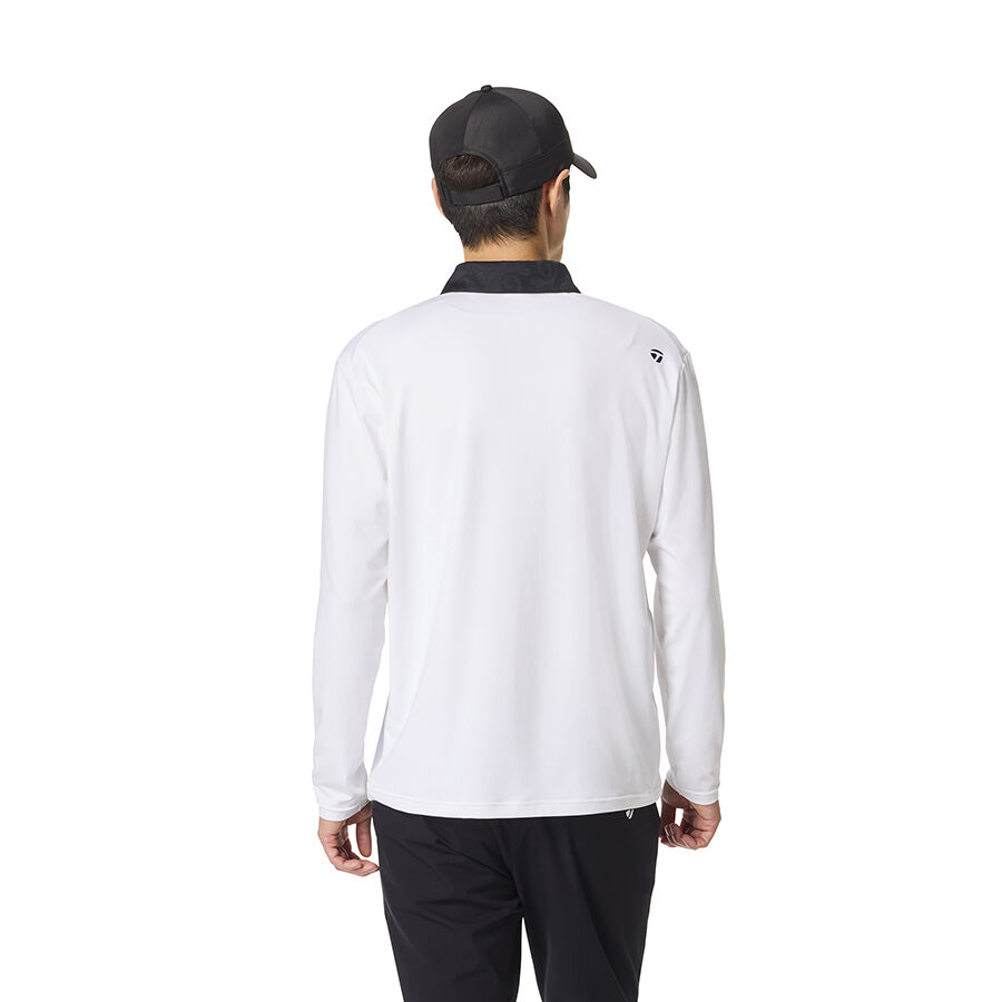 Áo polo Soft Smooth Jacquard Collar L/S TaylorMade TO022 7 Ao polo Soft Smooth Jacquard Collar LS TaylorMade TO022 Mau Trang 3