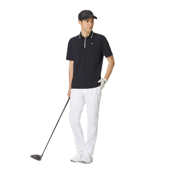 Ao polo golf Basic Lined Rib SS TaylorMade TO005 Mau Den 2
