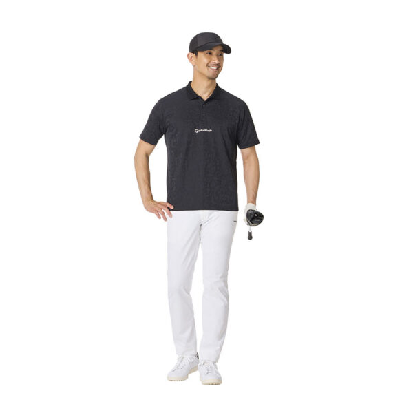 Ao polo golf Graphic Jacquard SS TaylorMade TO004 Mau Den 2