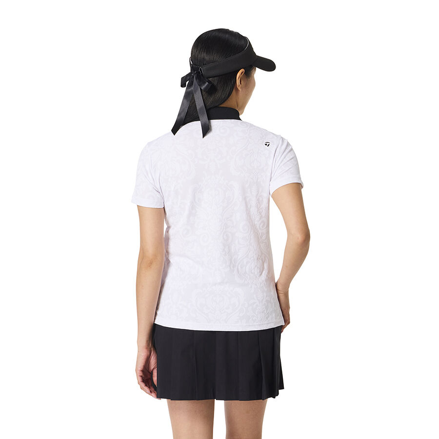 Áo polo golf nữ Graphic Jacquard S/S TaylorMade TO065 3 Ao polo golf nu Graphic Jacquard SS TaylorMade TO065 3