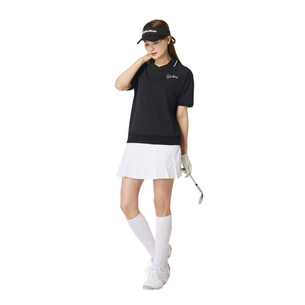 Ao polo golf nu Script Logo Skipper SS TaylorMade TO060 Mau Den 2