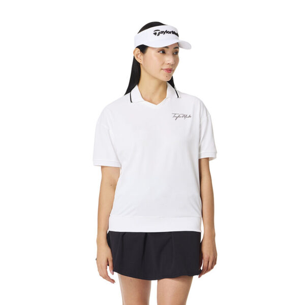 Ao polo golf nu Script Logo Skipper SS TaylorMade TO060 Mau Trang 1