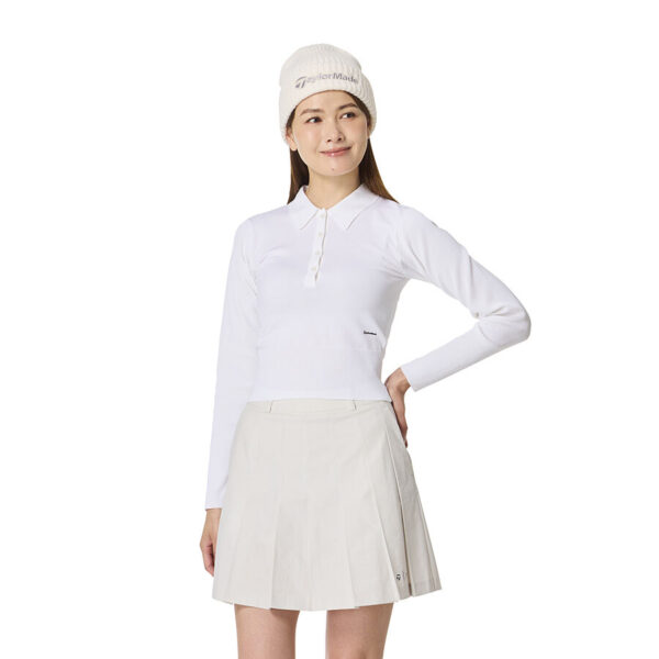 Áo polo nữ TM×UA Knit L/S TaylorMade TO164 16 Ao polo nu TM×UA Knit LS TaylorMade TO164 Mau Trang Nga 1