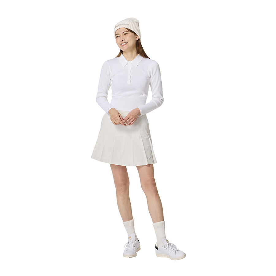 Áo polo nữ TM×UA Knit L/S TaylorMade TO164 6 Ao polo nu TM×UA Knit LS TaylorMade TO164 Mau Trang Nga 2