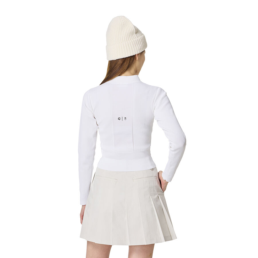 Áo polo nữ TM×UA Knit L/S TaylorMade TO164 7 Ao polo nu TM×UA Knit LS TaylorMade TO164 Mau Trang Nga 3