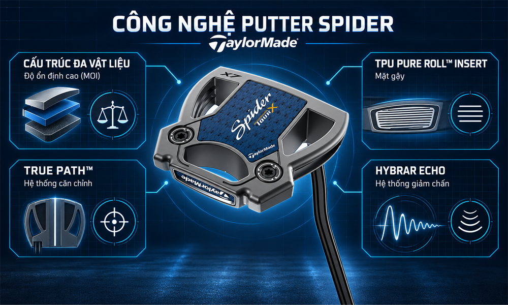 Công nghệ trên dòng Putter Spider TayloorMade