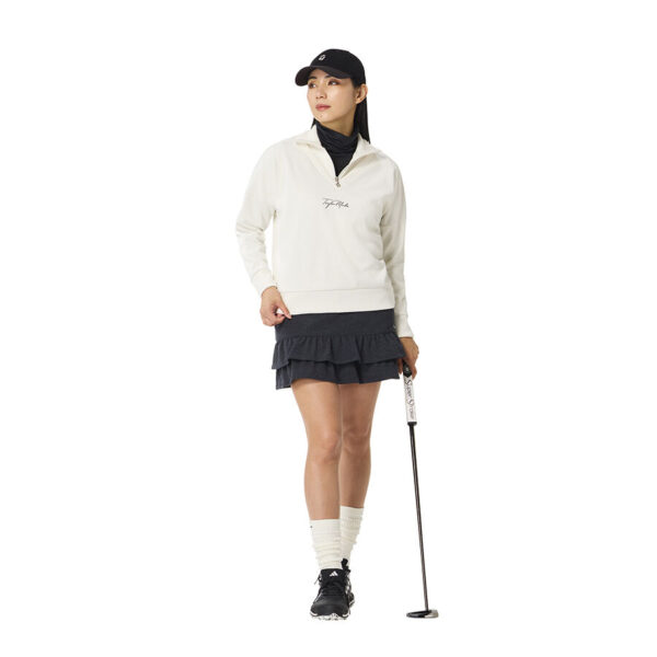 Ao dai tay nu Windblock Half Zip Pullover TaylorMade TO095 Mau Trang Nga 2
