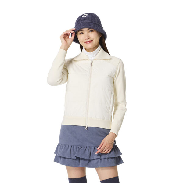 Ao khoac len nu Hybrid Sweater Jacket TaylorMade TO094 Mau Trang Nga 1