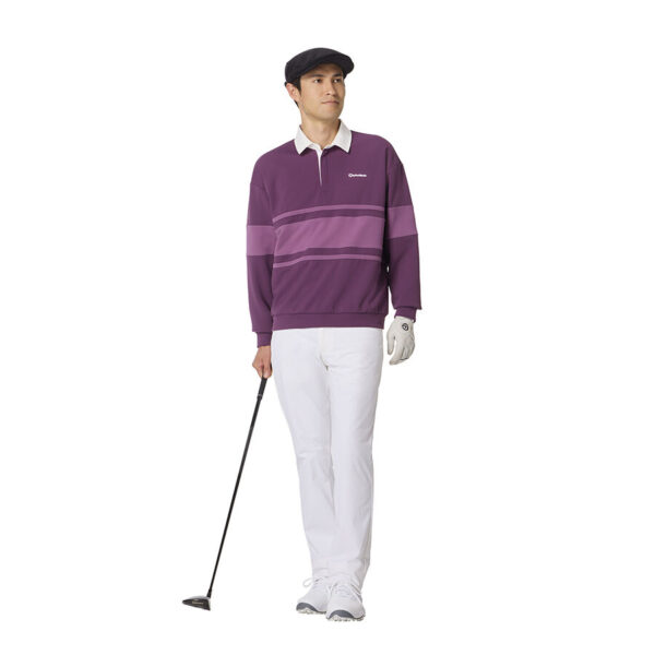 Ao polo dai tay nam Windblock LS TaylorMade TO045 Mau Tim Man 2