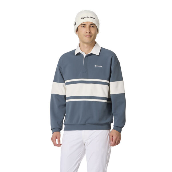 Ao polo dai tay nam Windblock LS TaylorMade TO045 Mau Xanh Da Phien 1