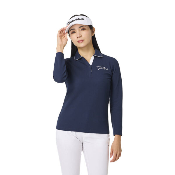 Ao polo dai tay nu Script Logo Skipper LS TaylorMade TO080 Mau Cham 1