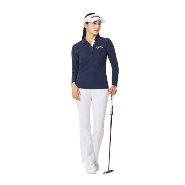 Ao polo dai tay nu Script Logo Skipper LS TaylorMade TO080 Mau Cham 2