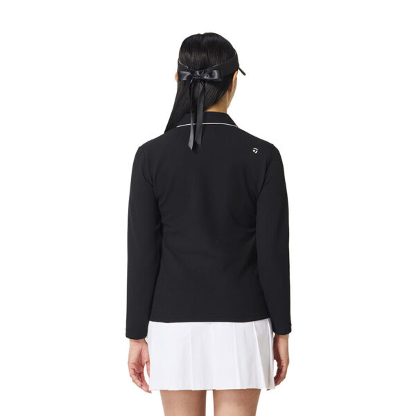 Ao polo dai tay nu Script Logo Skipper LS TaylorMade TO080 Mau Den 3