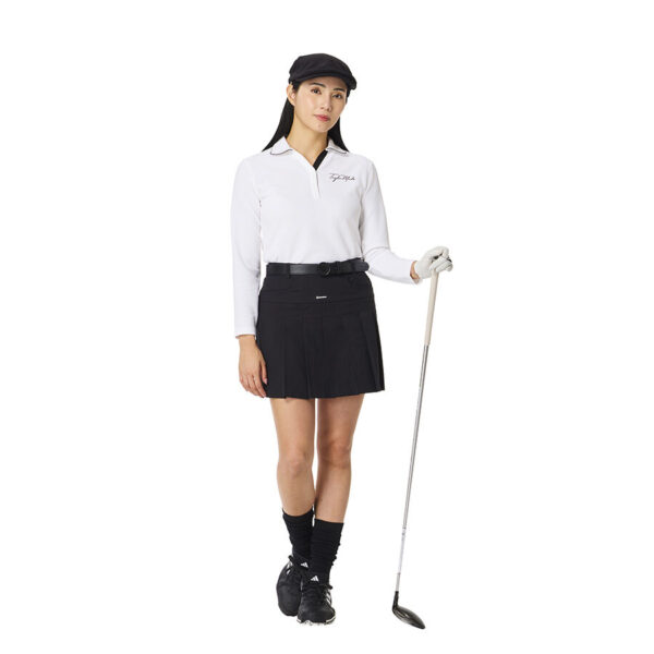 Ao polo dai tay nu Script Logo Skipper LS TaylorMade TO080 Mau Trang 2