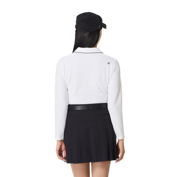 Ao polo dai tay nu Script Logo Skipper LS TaylorMade TO080 Mau Trang 3