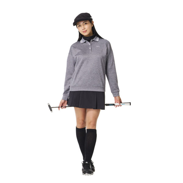 Ao polo dai tay nu Sweat LS Pullover TaylorMade TO076 Mau Xam Ghi 2