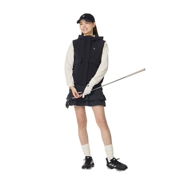 Chan vay nu Wool Blend Gather Flare Skort TaylorMade TO107 Mau Den 2