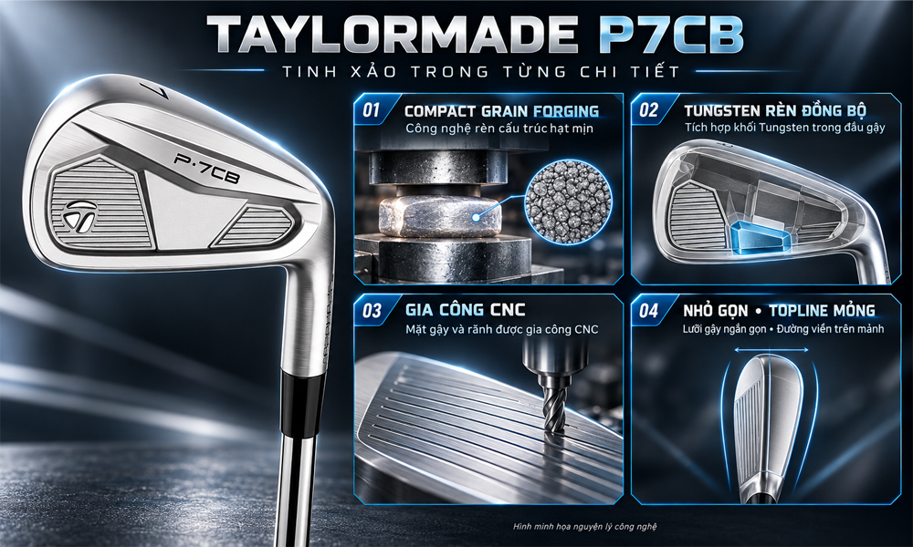 Công nghệ tích hợp trong bộ gậy Iron P7CB TaylorMade